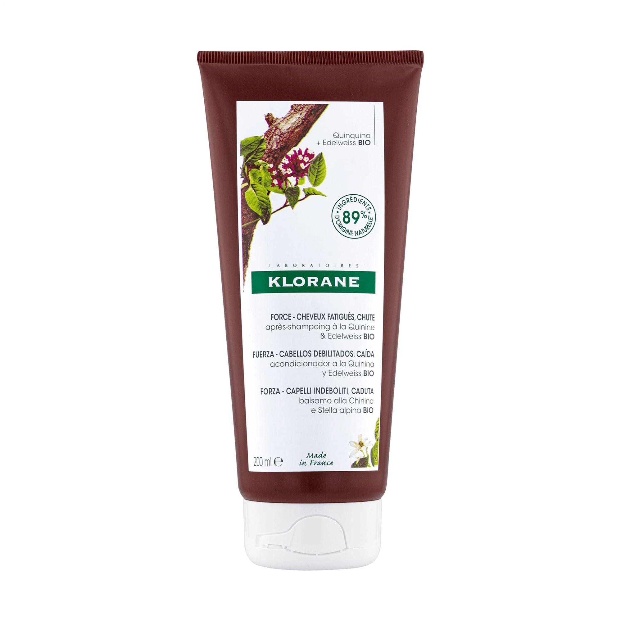 Бальзам-ополіскувач для волосся Klorane Force Conditioner Quinine &amp; Edelweiss Bio, 200 мл