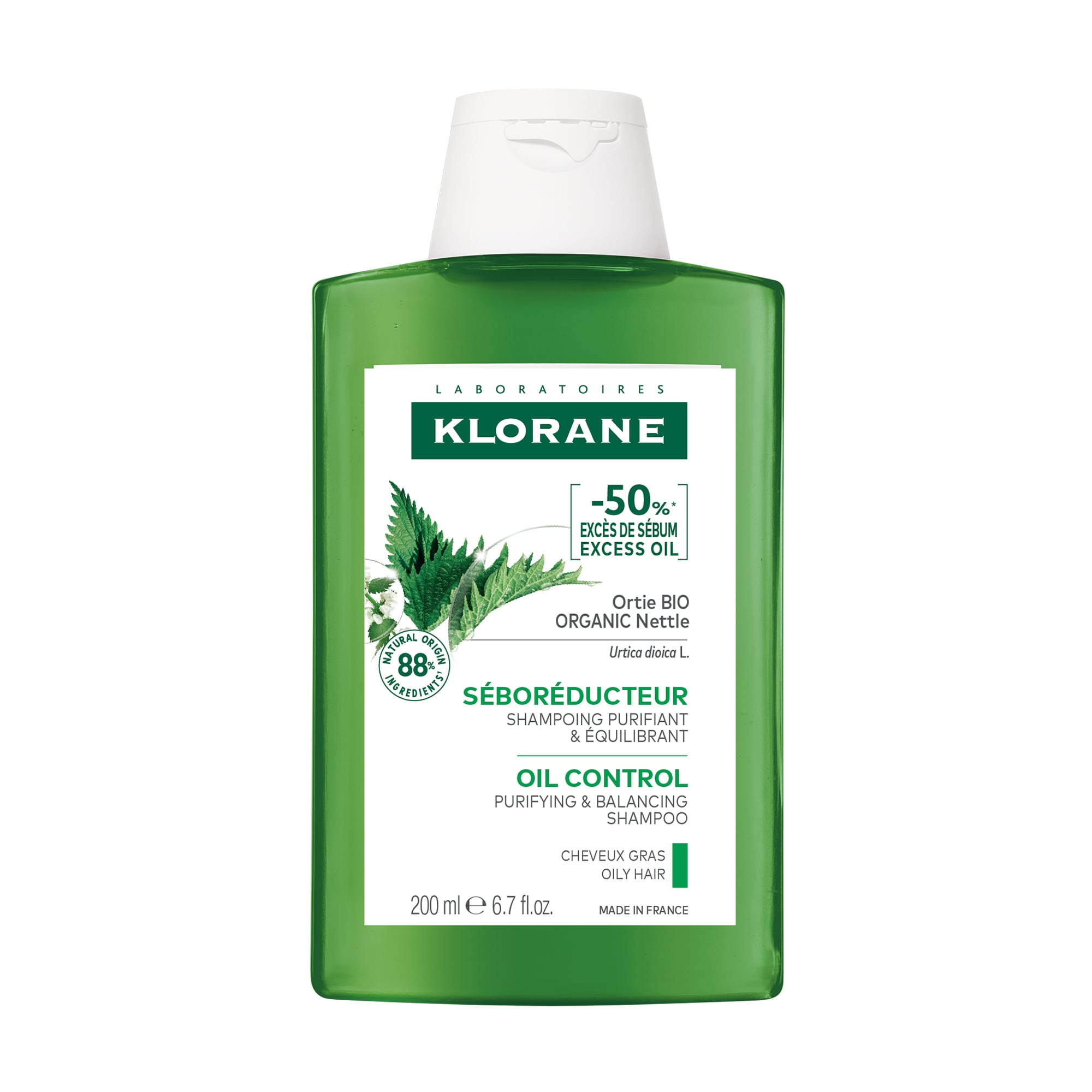 Шампунь для волосся Klorane Nettle Shampoo для жирного волосся, 200 мл