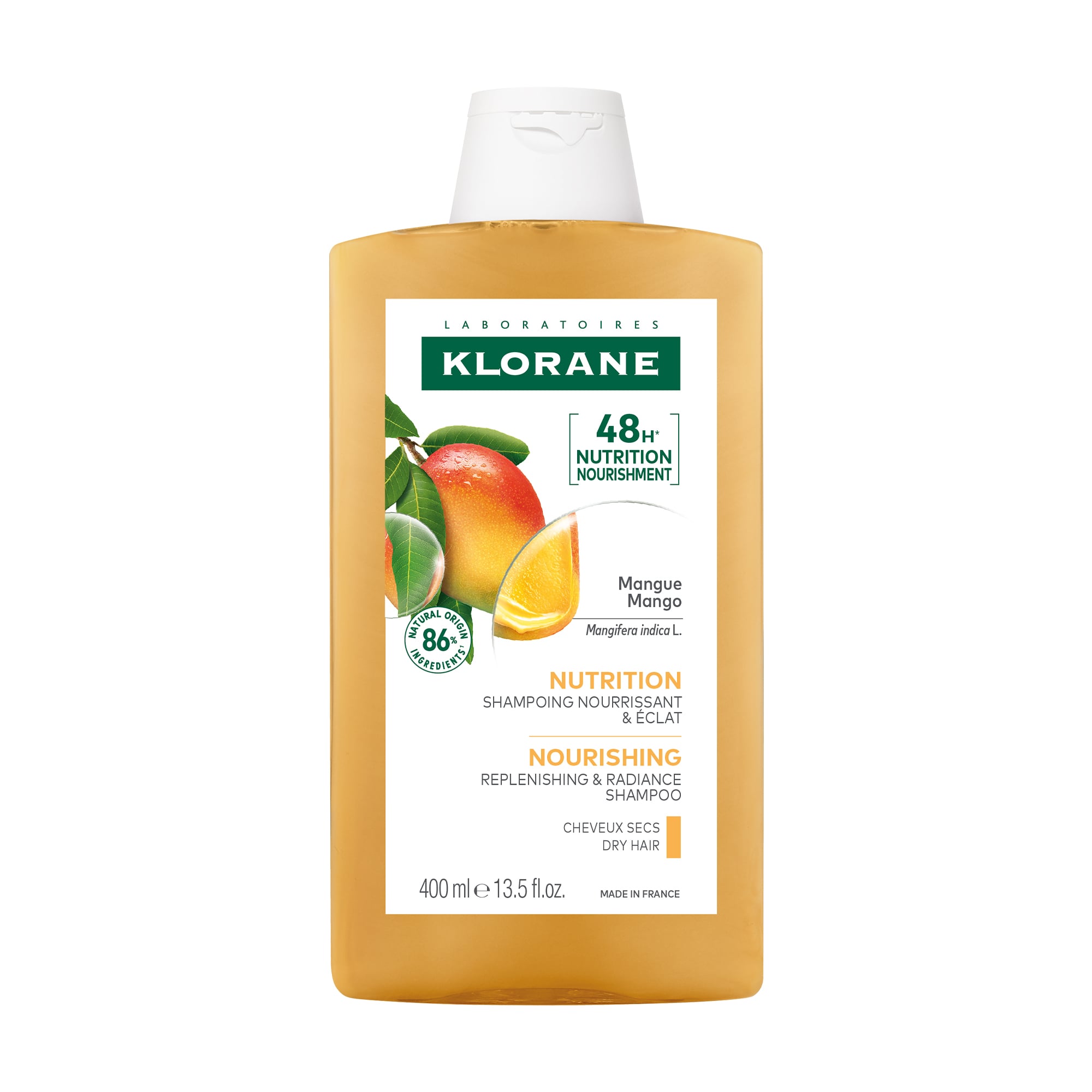 Шампунь для волосся Klorane Shampoo with Mango Butter з олією манго, 400 мл